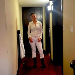 Robins jeans 28 straight leg, white